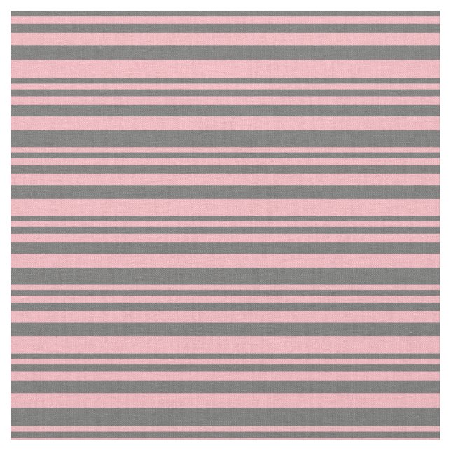 Dim Grey and Light Pink Coloured Lines Fabric (Close Up)