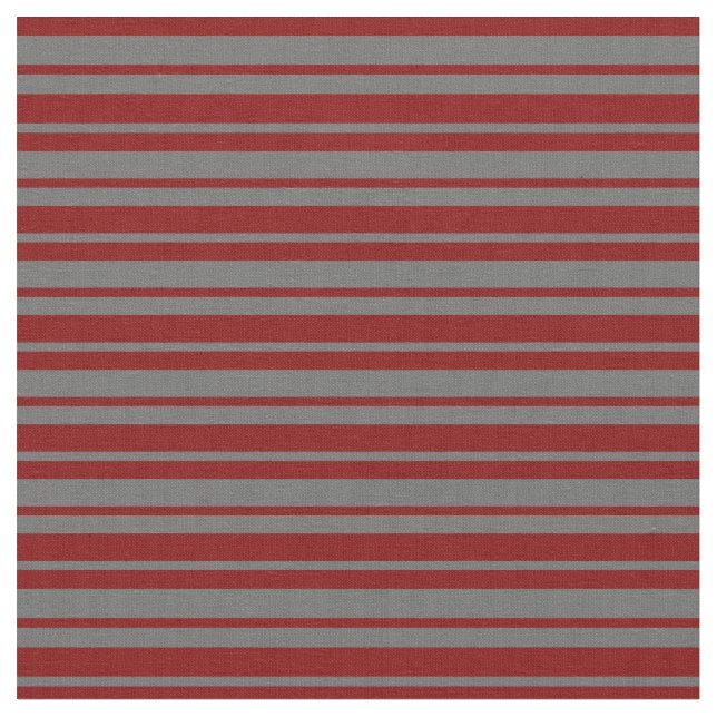 Dim Grey and Maroon Coloured Stripes Fabric (Close Up)