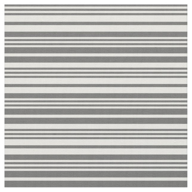 Dim Grey and Mint Cream Pattern Fabric (Close Up)