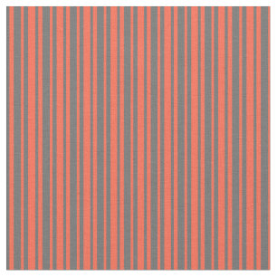 Dim Grey and Red Lines/Stripes Pattern Fabric