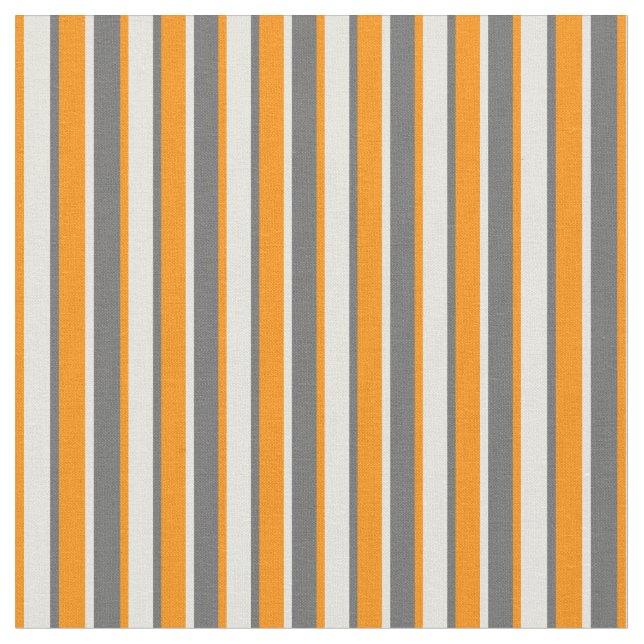 Dim Grey, Beige & Dark Orange Pattern Fabric (Close Up)