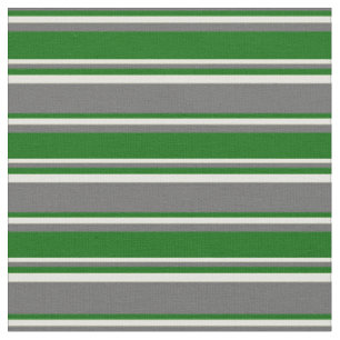 Dim Grey, Dark Green & Light Yellow Coloured Lines Fabric