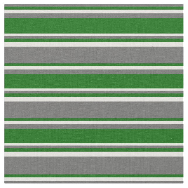 Dim Grey, Dark Green & Light Yellow Coloured Lines Fabric (Close Up)