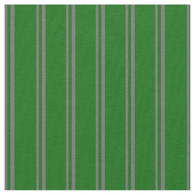 Dim Grey & Dark Green Lines Fabric (Close Up)