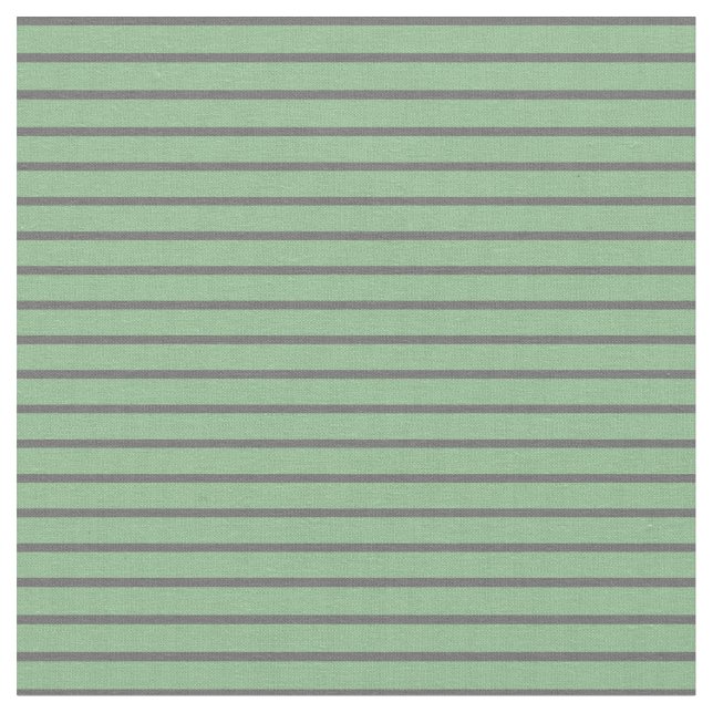 Dim Grey & Dark Sea Green Pattern of Stripes Fabric (Close Up)