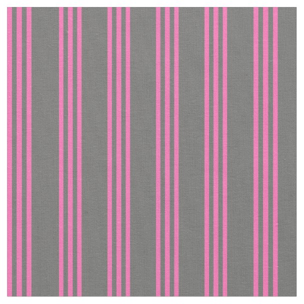 Pink and Dim Grey Lines/Stripes Pattern Fabric Zazzle.co.uk