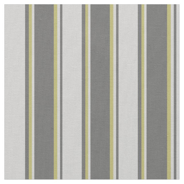 Dim Grey, Light Grey, and Dark Khaki Stripes Fabric (Close Up)