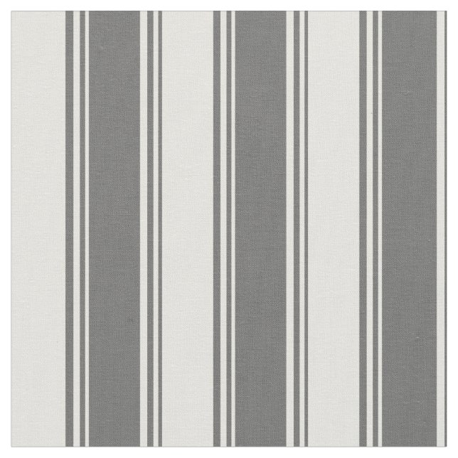 Dim Grey & Light Yellow Coloured Stripes Fabric (Close Up)