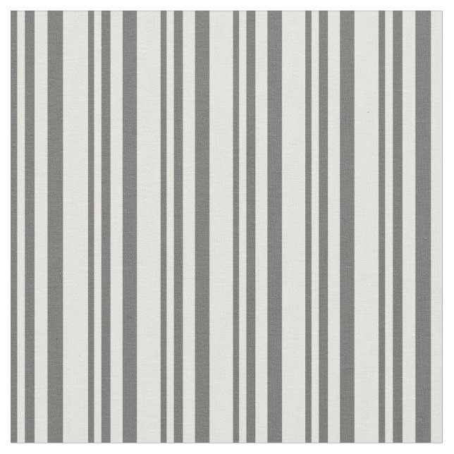 Dim Grey & Light Yellow Striped Pattern Fabric (Close Up)