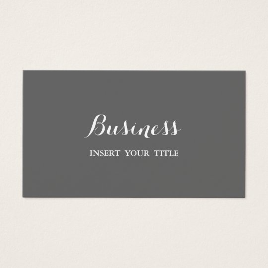 Dim Grey Minimalist Trendy Elegant Calligraphic Business Card