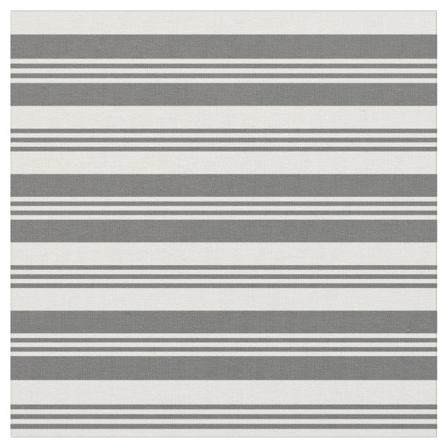 Dim Grey & Mint Cream Coloured Pattern Fabric (Close Up)