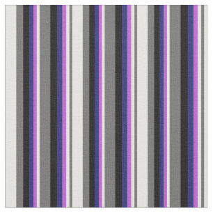 Dim Grey, White, Orchid, Midnight Blue, and Black Fabric