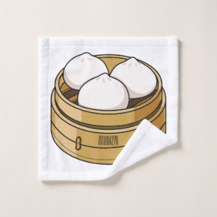 Dim sum cartoon illustration  bath towel set
