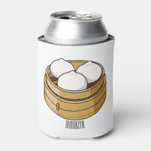 Dim sum cartoon illustration can cooler