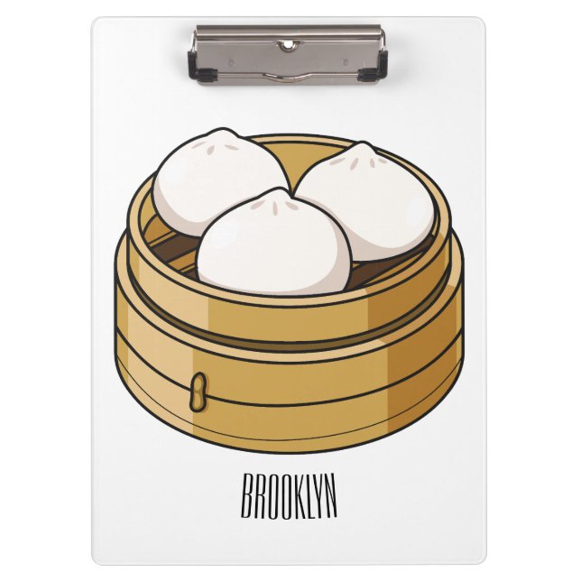 Dim sum cartoon illustration clipboard (Front)
