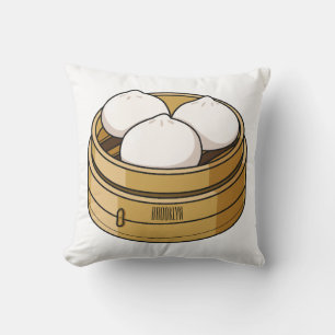 Dim sum cartoon illustration  cushion