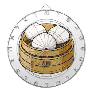 Dim sum cartoon illustration  dartboard