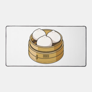 Dim sum cartoon illustration desk mat