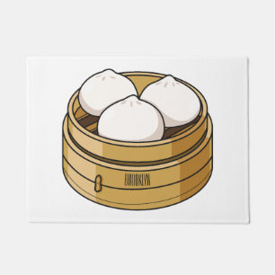 Dim sum cartoon illustration  doormat