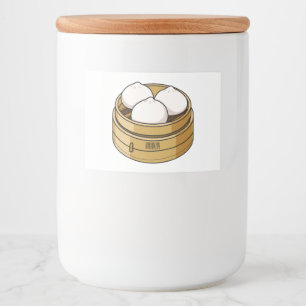 Dim sum cartoon illustration food label