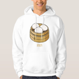 Dim sum cartoon illustration hoodie