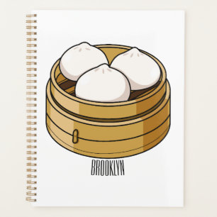 Dim sum cartoon illustration planner
