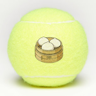 Dim sum cartoon illustration tennis balls