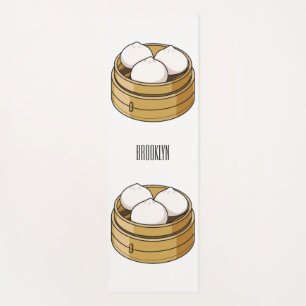 Dim sum cartoon illustration  yoga mat