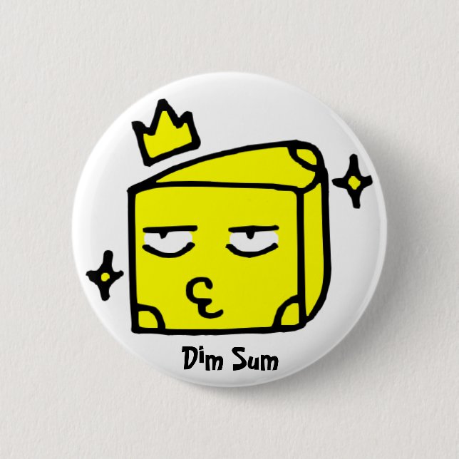 Dim Sum, Cheese 6 Cm Round Badge (Front)