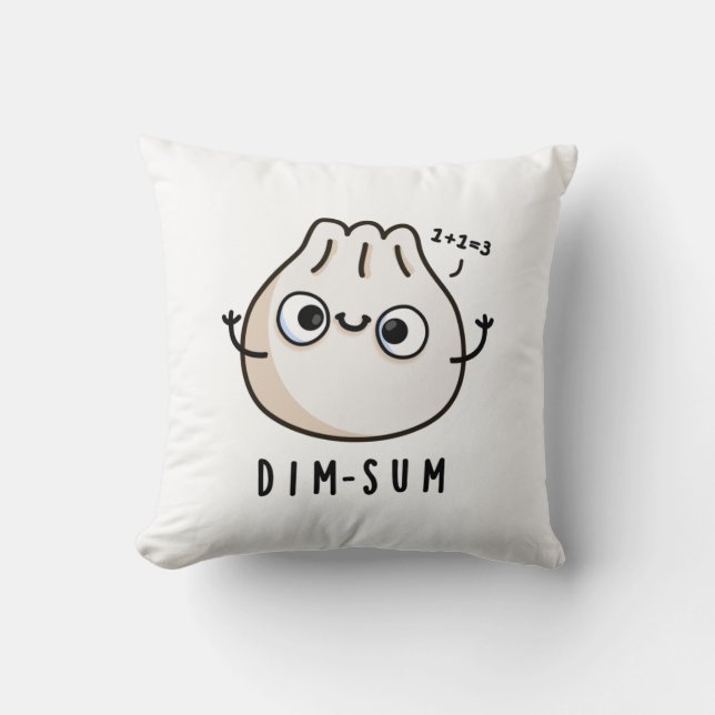 Dim-sum Funny Dimsum Math Pun  Cushion (Front)