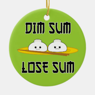Dim Sum Lose Sum Ceramic Tree Decoration