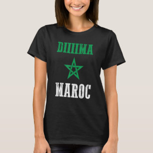 Dima Maroc   Moroccan Pride Morocco Flag T-Shirt