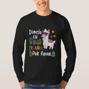 Dimelo En Espanol Por Favour Alpaca Animals Wool L T-Shirt