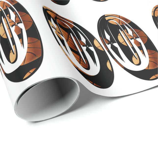 Dimensional Basketball Players Number 00,  Wrapping Paper (Roll Corner)