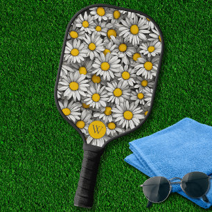 Dimensional Daisies Monogram  Pickleball Paddle