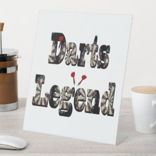 Dimensional Darts Legend Picture Logo, Pedestal Sign