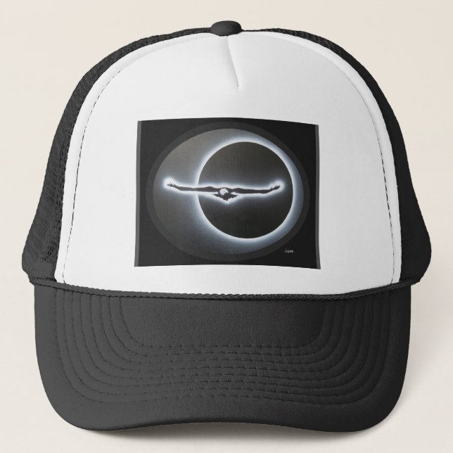 Dimensional eagle trucker hat (Front)