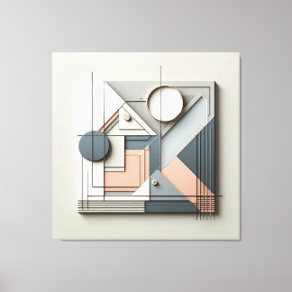 Dimensional Geometric Balance Canvas Print