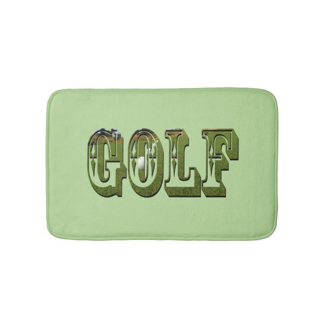 Dimensional Green Golf Picture Logo, Bath Mat (Front)
