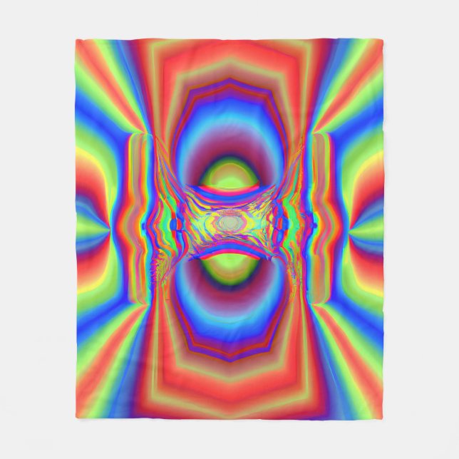 Dimensional Intersection Digital Art Fleece Blanket (Front)