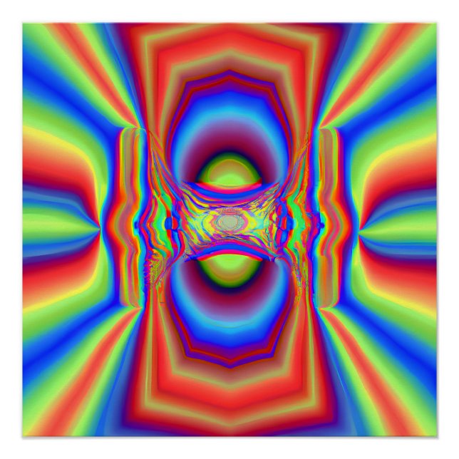 Dimensional Intersection Digital Art Poster (Front)