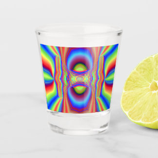 Dimensional Intersection Digital Art Shot Glass