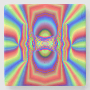 Dimensional Intersection Digital Art Stone Coaster