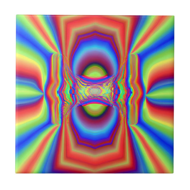 Dimensional Intersection Digital Art Tile (Front)
