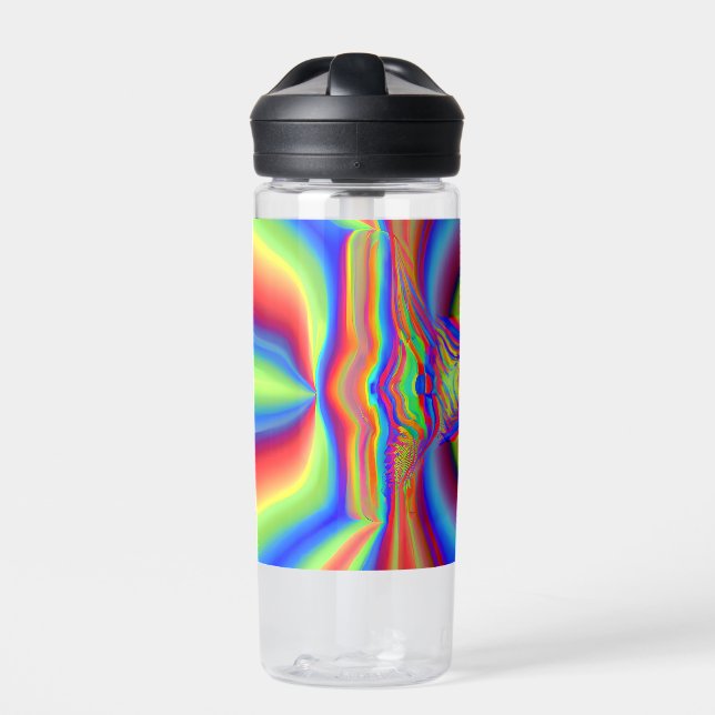 Dimensional Intersection Digital Art Water Bottle (Front)