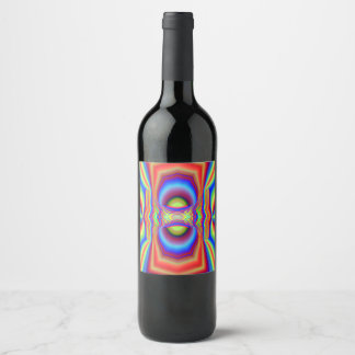 Dimensional Intersection Digital Art Wine Label