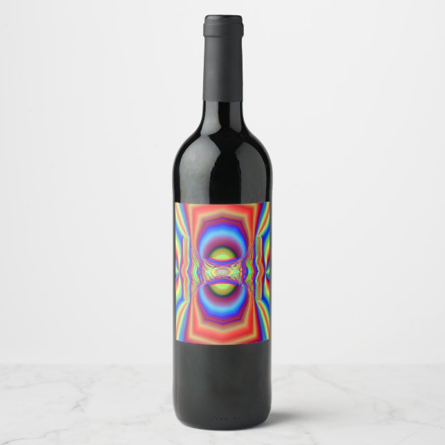 Dimensional Intersection Digital Art Wine Label (Front)
