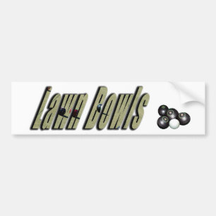 Dimensional Lawn Bowls Logo, Bumper Sticker