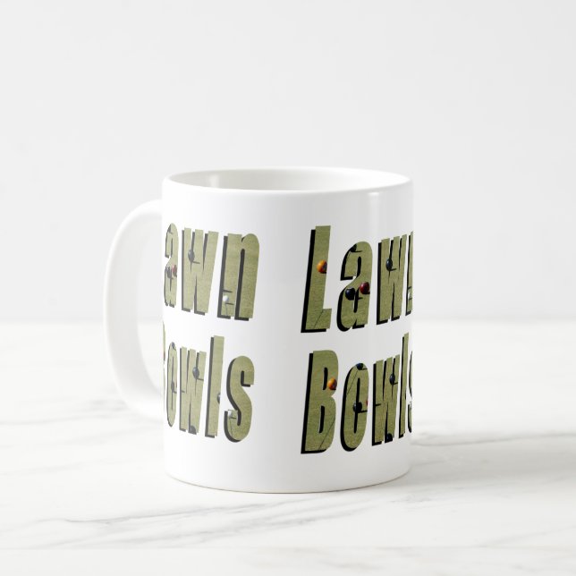 Dimensional Lawn Bowls Picture Logo, Coffee Mug (Front Left)