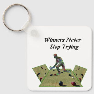 Dimensional Lawn Bowls Winners, Key Ring